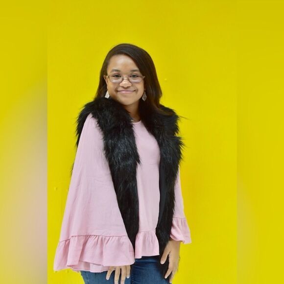 Very J Tops - Long Sleeve Ruffle Top
